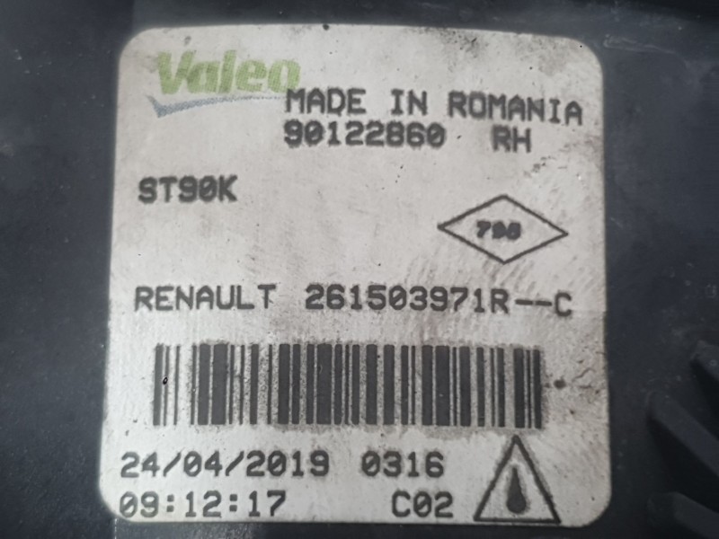 Recambio de faro antiniebla derecho para renault kadjar (ha_, hl_) 1.6 dci 130 referencia OEM IAM 261503971R  