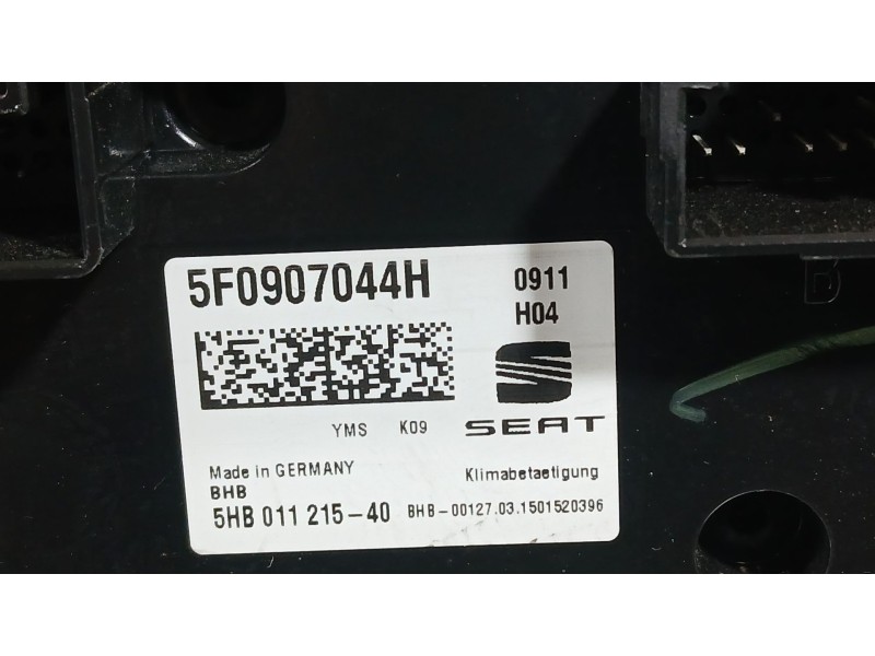 Recambio de mando climatizador para seat leon (5f1) 1.4 tsi referencia OEM IAM 5F0907044AKYMS  