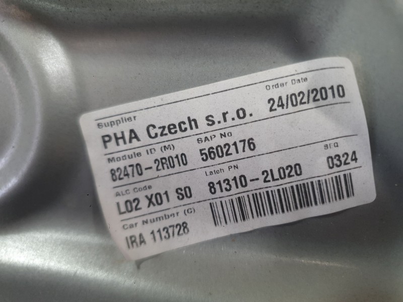 Recambio de elevalunas delantero izquierdo para hyundai i30 (fd) 1.6 crdi referencia OEM IAM 824702R010  