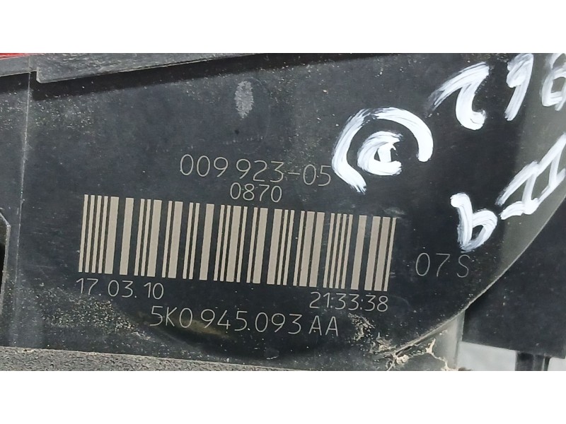 Recambio de piloto trasero izquierdo interior para volkswagen golf vi (5k1) 1.4 tsi referencia OEM IAM 5K0945093AA 5K0945093AB 