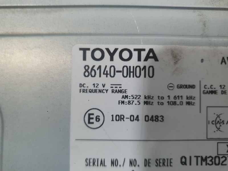 Recambio de sistema audio / radio para toyota aygo (_b4_) 1.0 (kgb40) referencia OEM IAM   