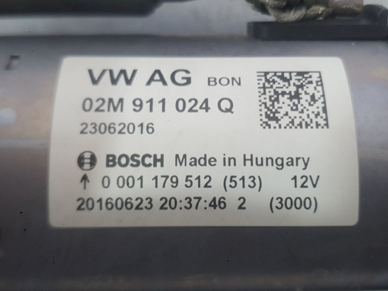 Recambio de motor arranque para seat ibiza iv (6j5, 6p1) 1.0 tsi referencia OEM IAM 02M911021GX  