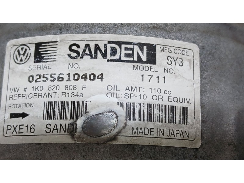 Recambio de compresor aire acondicionado para volkswagen tiguan (5n_) 2.0 tdi referencia OEM IAM 1K0820808F  