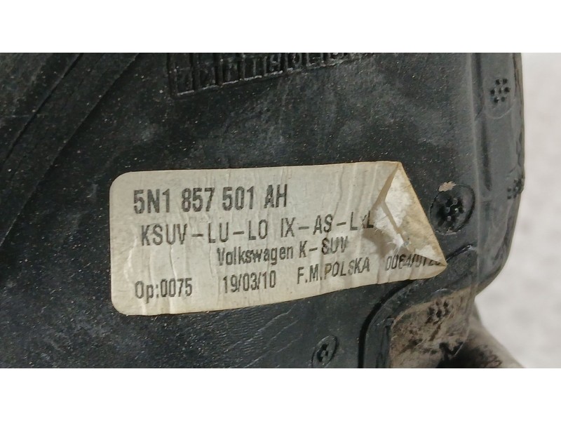 Recambio de retrovisor izquierdo para volkswagen tiguan (5n_) 2.0 tdi referencia OEM IAM 5N1857507P9B9 ELÉCTRICO 