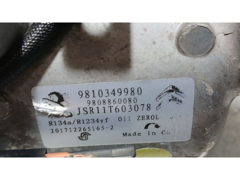 Recambio de compresor aire acondicionado para citroën c-elysee (dd_) 1.2 vti 82 referencia OEM IAM 9806599380  