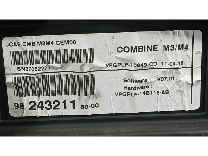 Recambio de cuadro instrumentos para citroën c-elysee (dd_) 1.2 vti 82 referencia OEM IAM 9824321180  