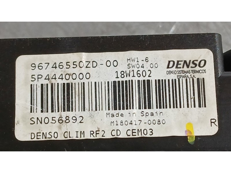 Recambio de mando calefaccion / aire acondicionado para citroën c-elysee (dd_) 1.2 vti 82 referencia OEM IAM 9823740080  
