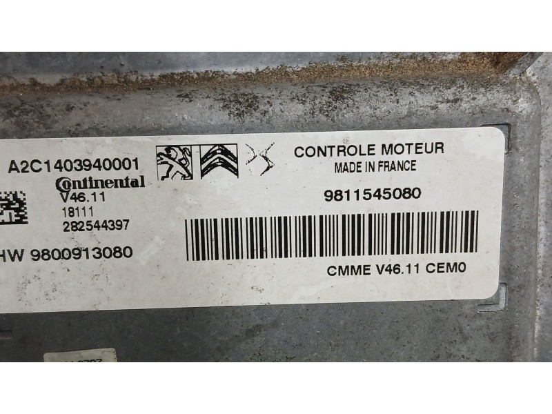 Recambio de centralita motor uce para citroën c-elysee (dd_) 1.2 vti 82 referencia OEM IAM   