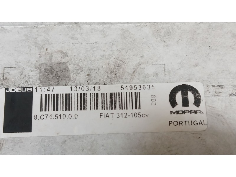 Recambio de intercooler para fiat 500 (312_) 0.9 (312axm1b) referencia OEM IAM 51953635  