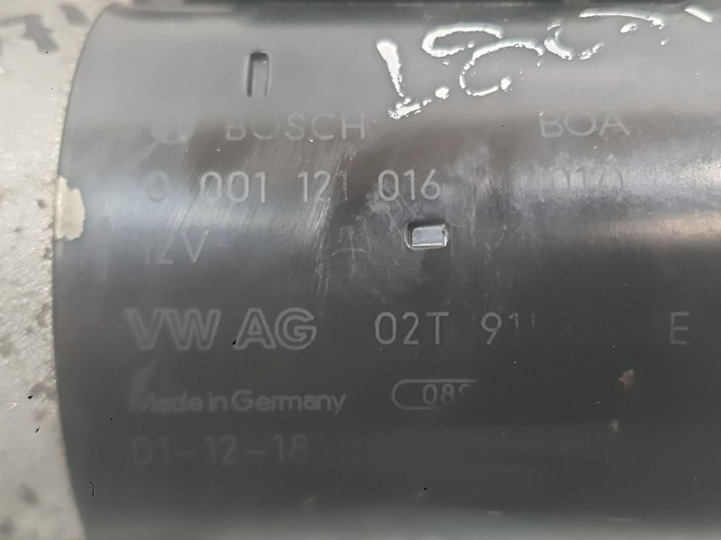Recambio de motor arranque para volkswagen polo iv (9n_, 9a_) 1.2 12v referencia OEM IAM 02T911023GV 02T911023EX 