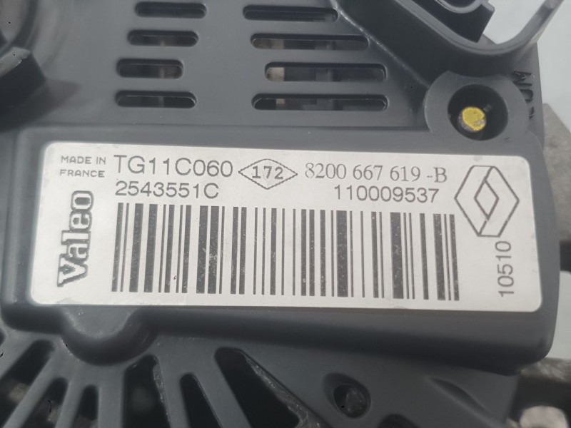 Recambio de alternador para renault kangoo be bop (kw0/1_) 1.6 (kw0d) referencia OEM IAM 231002469R 8200772726 