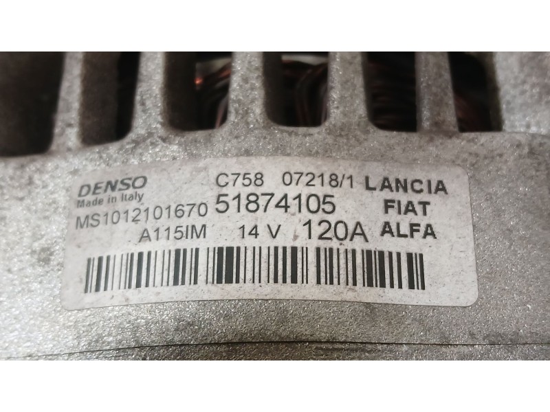 Recambio de alternador para fiat 500 (312_) 0.9 (312axm1b) referencia OEM IAM 71796293  