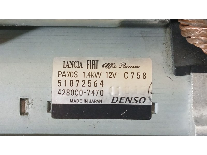 Recambio de motor arranque para fiat 500 (312_) 0.9 (312axm1b) referencia OEM IAM 51938439 71798110 