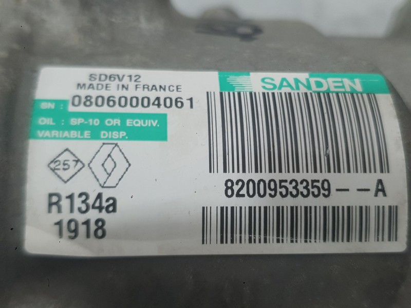 Recambio de compresor aire acondicionado para renault kangoo be bop (kw0/1_) 1.6 (kw0d) referencia OEM IAM 8200953359 7711497298