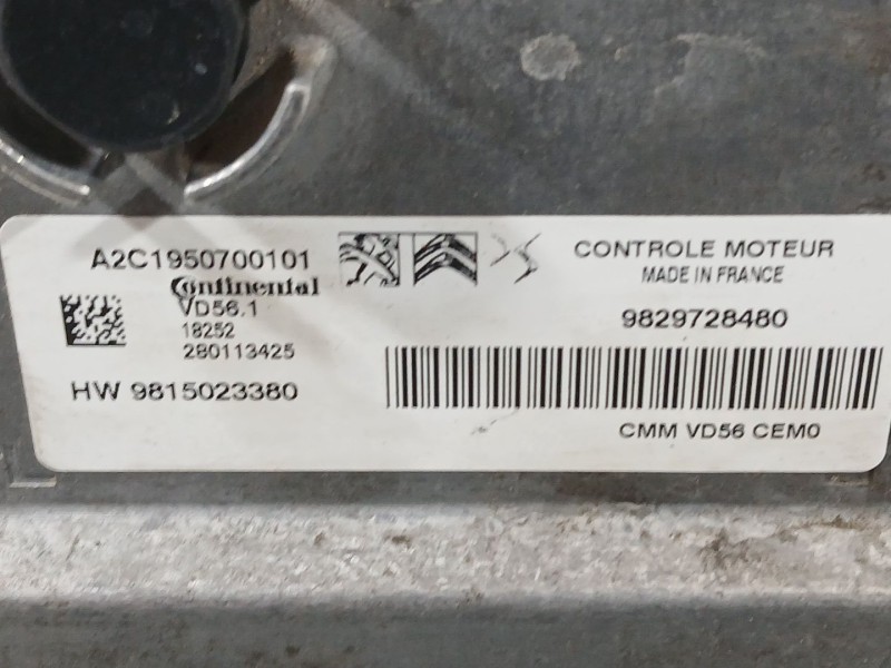 Recambio de centralita motor uce para citroën c4 cactus 1.2 thp 110 referencia OEM IAM 1638426980  