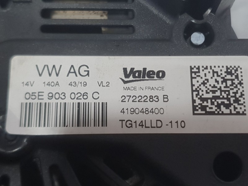 Recambio de alternador para skoda kamiq (nw4) 1.0 tsi referencia OEM IAM 04E903015PX 04E903015QX 04E903015P