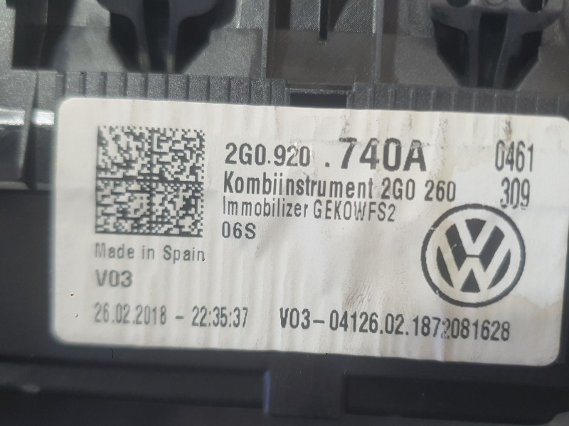Recambio de cuadro instrumentos para volkswagen polo vi (aw1, bz1, ae1, bz3) 1.0 tsi referencia OEM IAM 2G0920740A  