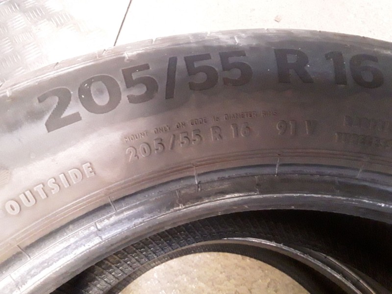 Recambio de neumatico pareja para neumaticos reutilizados - referencia OEM IAM 205551691V CONTINENTAL 205/55/16/91V