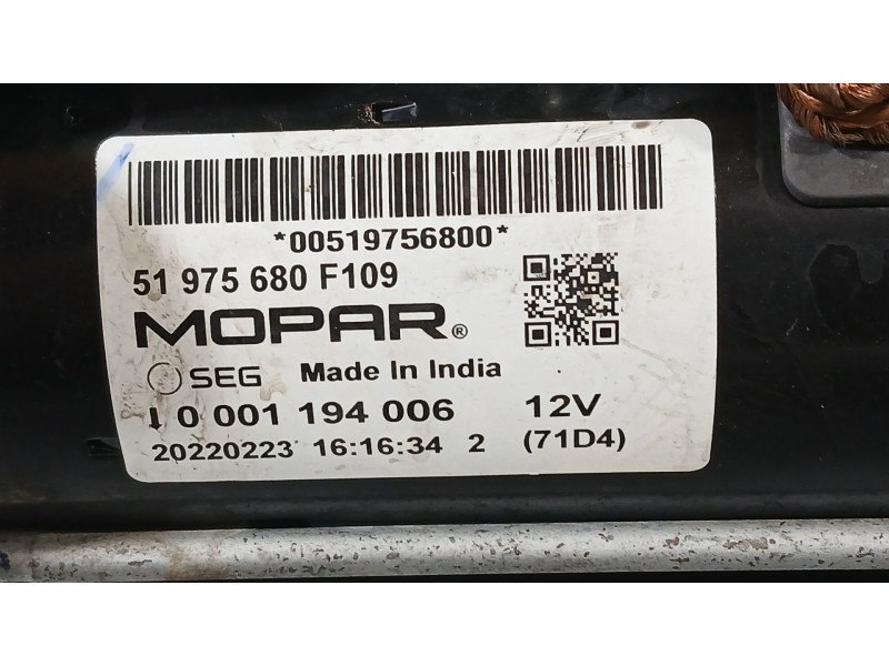 Recambio de motor arranque para fiat 500 (312_) 1.0 mild hybrid (312.ayd1b) referencia OEM IAM 71798110 52100116 