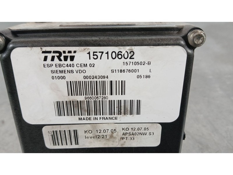 Recambio de abs para peugeot 407 (6d_) 2.0 hdi 135 (6drhrh, 6drhre, 6drhrg, 6drhrj) referencia OEM IAM 4541HE  