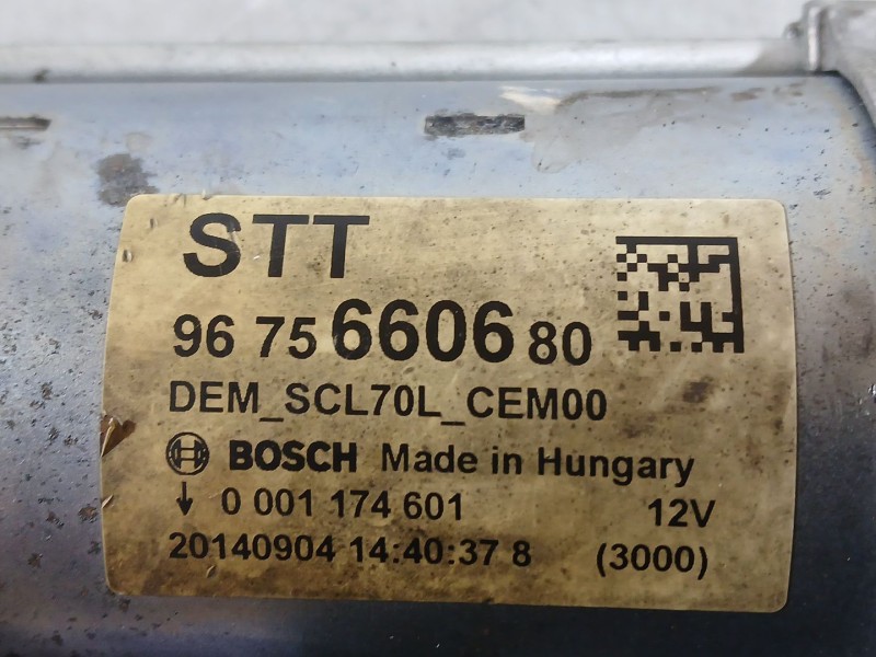 Recambio de motor arranque para peugeot 308 ii (lb_, lp_, lw_, lh_, l3_) 1.6 bluehdi 120 referencia OEM IAM 9675660680  