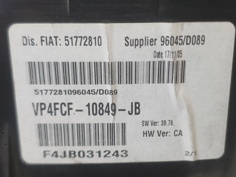 Recambio de cuadro instrumentos para fiat stilo multi wagon (192_) 1.9 jtd referencia OEM IAM 51932269  