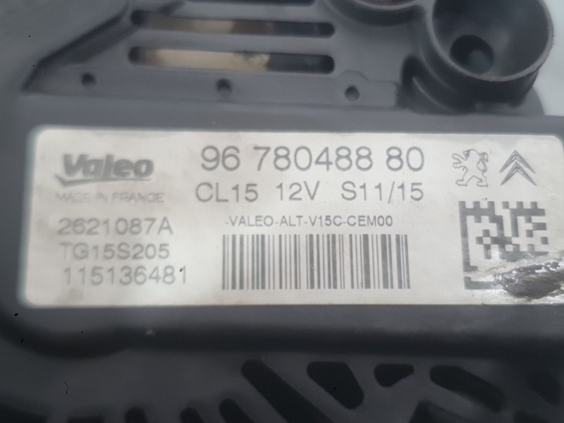 Recambio de alternador para citroën c3 ii (sc_) 1.4 hdi 70 (sc8hzc, sc8hr0, sc8hp4) referencia OEM IAM 9678048880 5702J9 