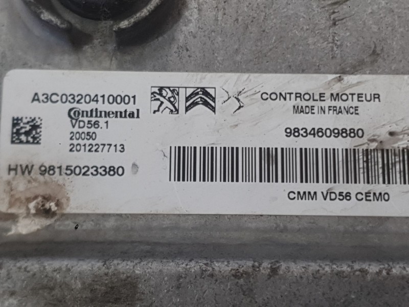 Recambio de centralita motor uce para peugeot 208 ii (ub_, up_, uw_, uj_) 1.2 puretech 100 referencia OEM IAM   