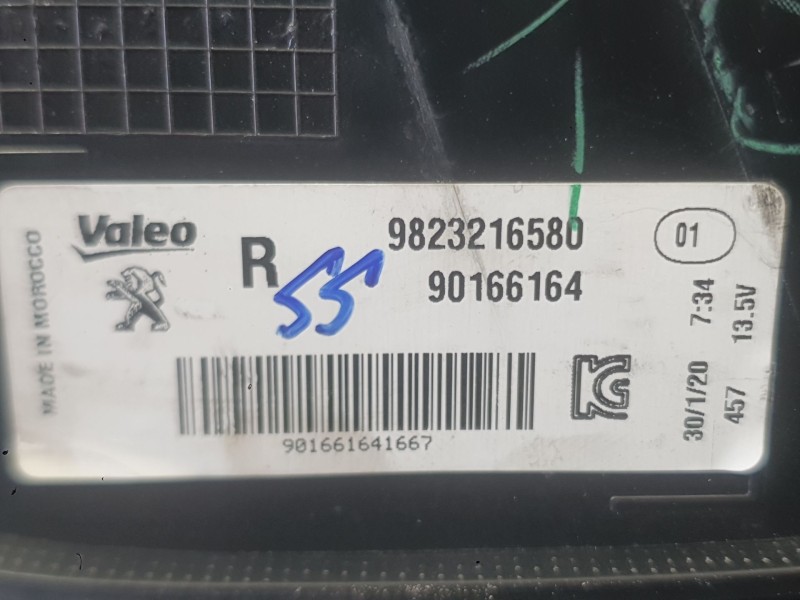 Recambio de piloto trasero derecho para peugeot 208 ii (ub_, up_, uw_, uj_) 1.2 puretech 100 referencia OEM IAM 9823216580  