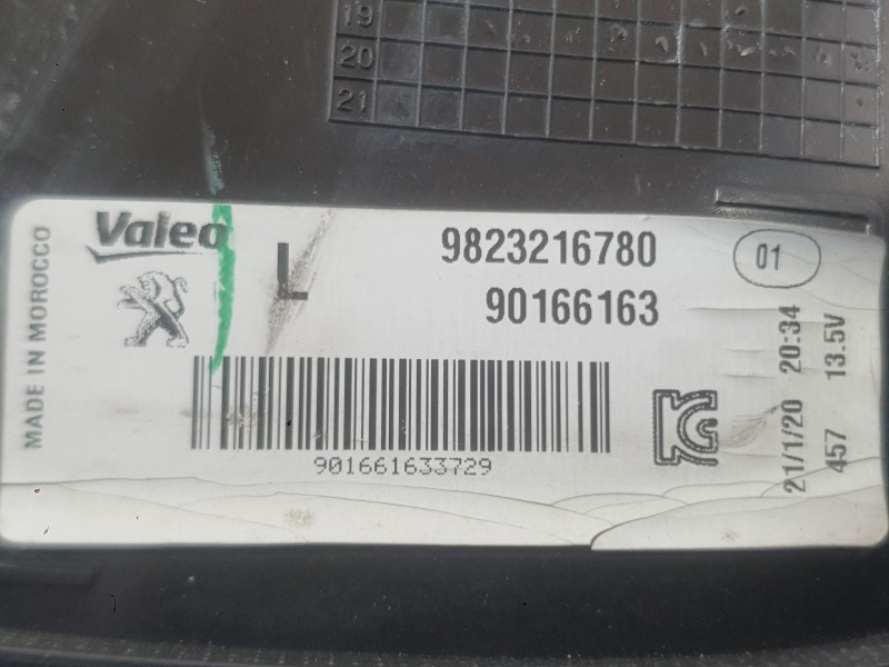 Recambio de piloto trasero izquierdo para peugeot 208 ii (ub_, up_, uw_, uj_) 1.2 puretech 100 referencia OEM IAM 9823216780  