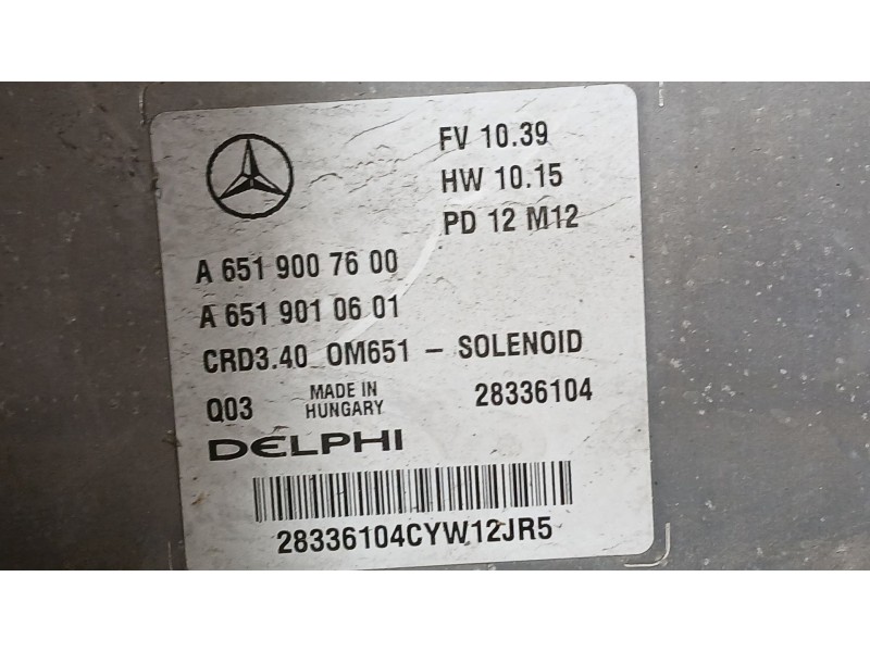 Recambio de centralita motor uce para mercedes-benz clase b sports tourer (w246, w242) b 180 cdi (246.200) referencia OEM IAM A6