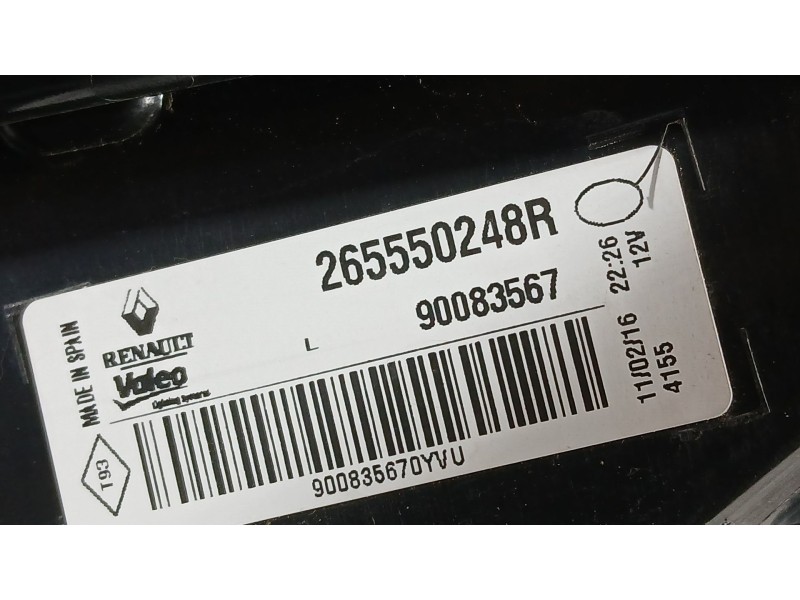 Recambio de piloto trasero izquierdo interior para renault megane iv hatchback (b9a/m/n_) 1.5 dci 90 (b9a1) referencia OEM IAM 2