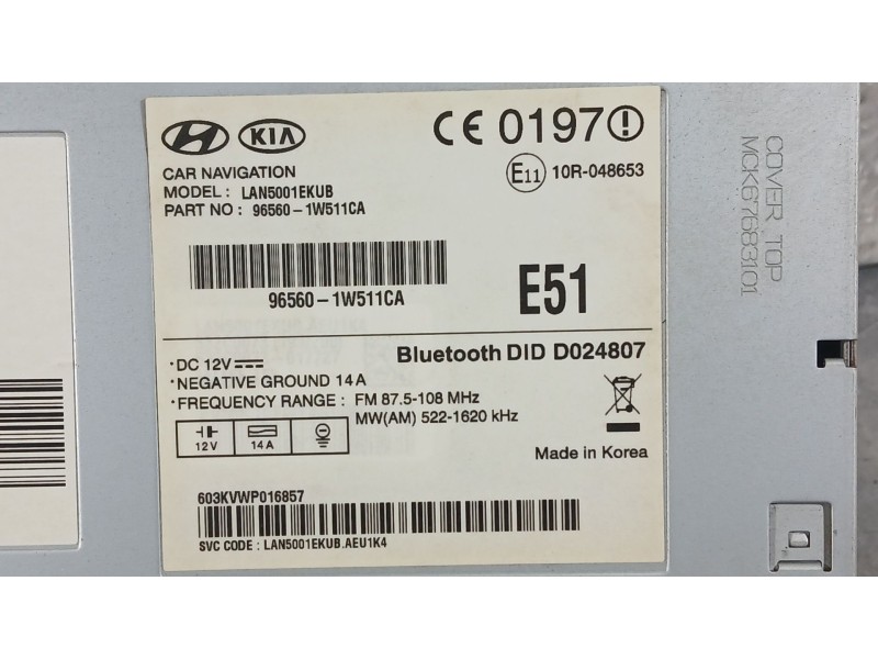 Recambio de sistema navegacion gps para kia rio iii (ub) 1.2 cvvt referencia OEM IAM   