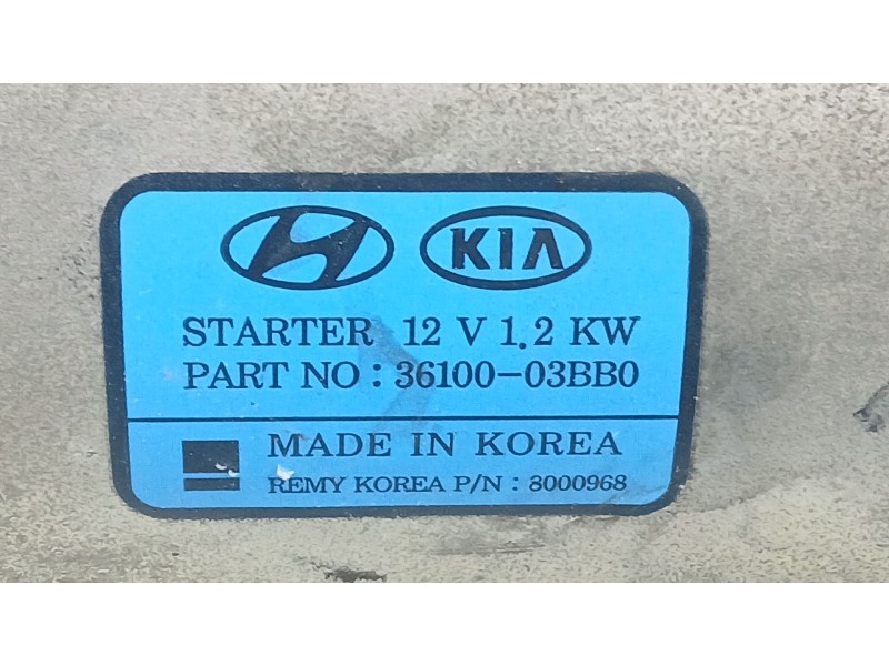 Recambio de motor arranque para kia rio iii (ub) 1.2 cvvt referencia OEM IAM 3610003301  