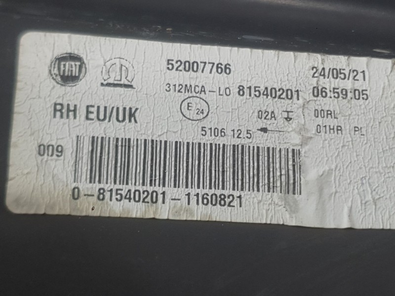 Recambio de piloto delantero derecho para fiat 500 (312_) 1.0 mild hybrid (312.ayd1b) referencia OEM IAM   