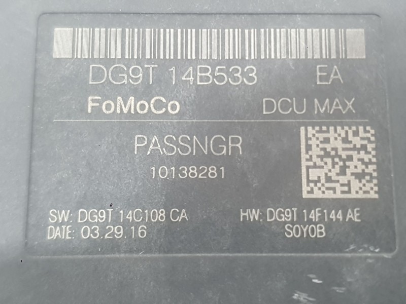 Recambio de modulo electronico para ford s-max (cj, wa6) 2.0 tdci referencia OEM IAM DG9T14B533 DEL. DERECHO 