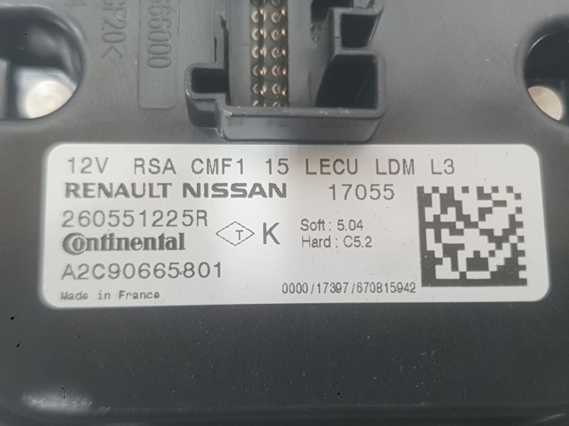 Recambio de centralita faro para citroën c3 aircross ii (2r_, 2c_) 1.5 bluehdi 110 referencia OEM IAM 260551225R  