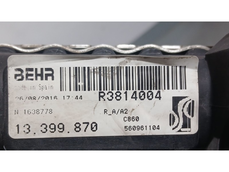 Recambio de radiador agua para opel corsa e (x15) 1.4 (08, 68) referencia OEM IAM 95530546  