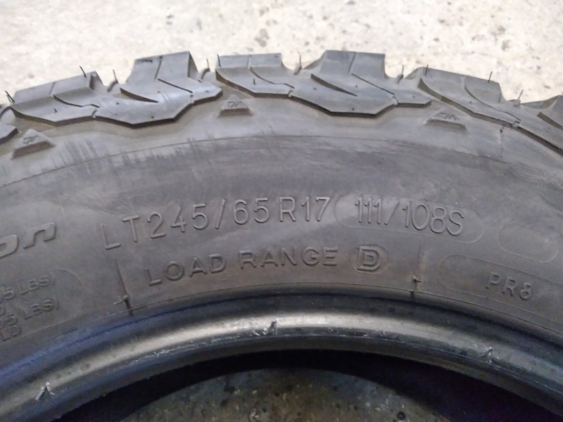 Recambio de neumatico pareja para neumaticos reutilizados - referencia OEM IAM 2456517111108S 245/65/17/111-108S BFGOODRICH