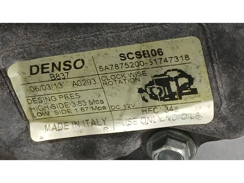 Recambio de compresor aire acondicionado para ford ka (ru8) 1.2 referencia OEM IAM 2637424  