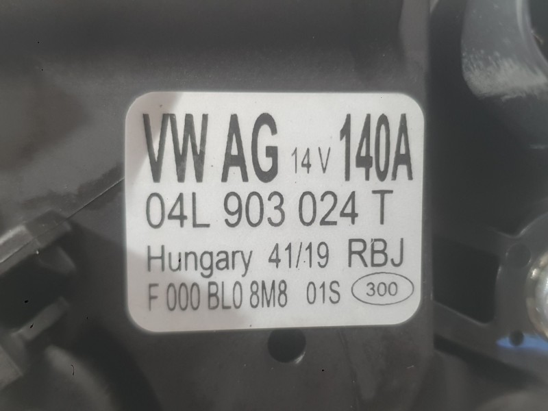 Recambio de alternador para seat leon (5f1) 2.0 tdi referencia OEM IAM 03L903023JX 03L903023J 