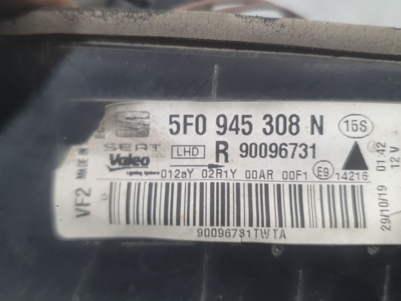 Recambio de piloto trasero derecho interior para seat leon (5f1) 2.0 tdi referencia OEM IAM 5F0945094L  