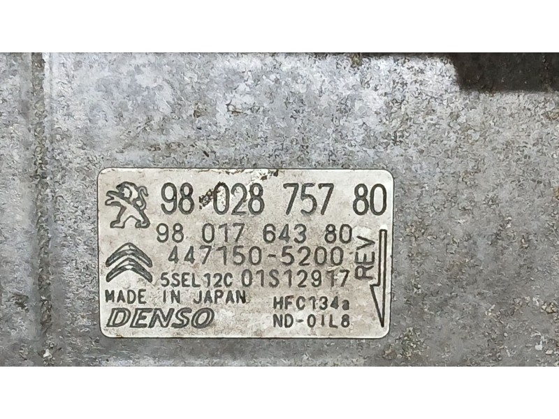 Recambio de compresor aire acondicionado para peugeot 3008 i monospace (0u_) 1.6 bluehdi 120 referencia OEM IAM 9819714980 16111