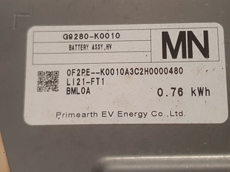 Recambio de bateria para toyota yaris (_p21_, _pa1_, _ph1_) 1.5 hybrid (mxph11) referencia OEM IAM G9280K0010  