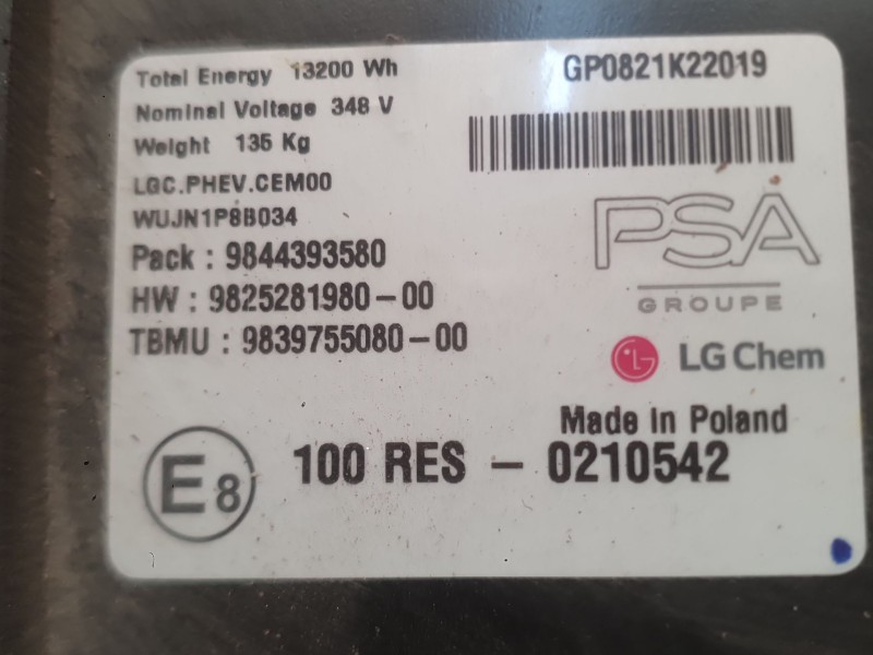 Recambio de bateria para peugeot 3008 ii suv (mc_, mr_, mj_, m4_) hybrid referencia OEM IAM   