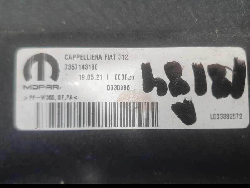 Recambio de bandeja trasera para fiat 500 (312_) 1.0 mild hybrid (312.ayd1b) referencia OEM IAM 735507320 735714318 