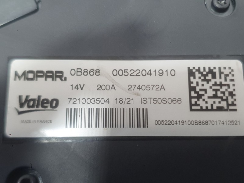 Recambio de alternador para fiat 500 (312_) 1.0 mild hybrid (312.ayd1b) referencia OEM IAM 71796293  