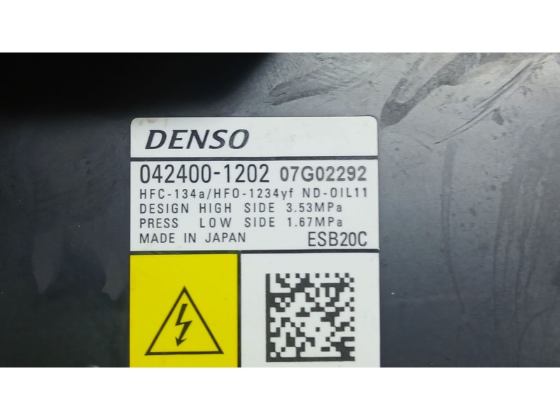 Recambio de compresor aire acondicionado para toyota corolla ranchera familiar (_e21_) 1.8 hybrid (zwe211) referencia OEM IAM 88