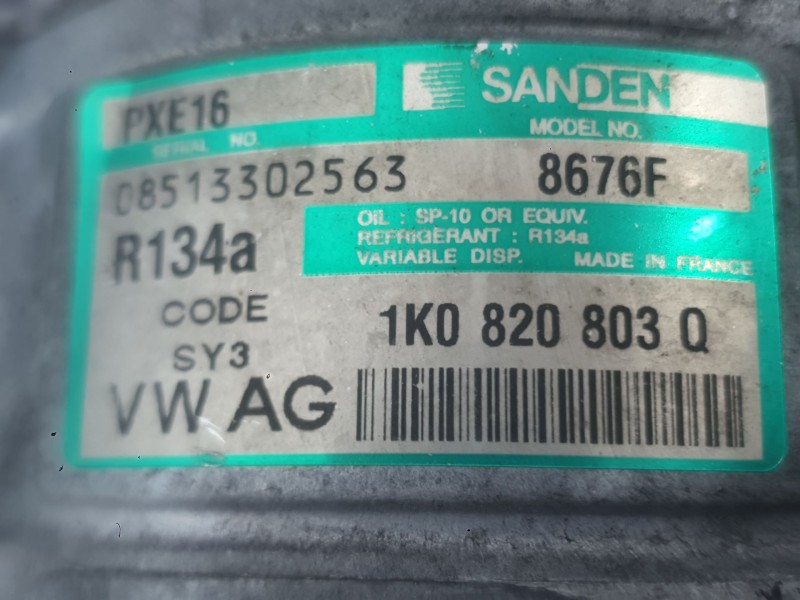 Recambio de compresor aire acondicionado para volkswagen golf v (1k1) 2.0 tdi 16v referencia OEM IAM 1K0820808F  