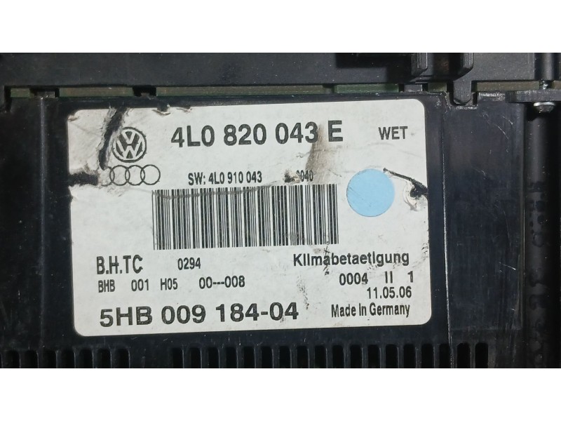 Recambio de mando climatizador para audi q7 (4lb) 3.0 tdi quattro referencia OEM IAM 4L0820043E  